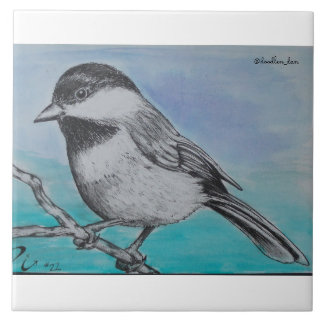 Carreau Chickadee couvert par noir
