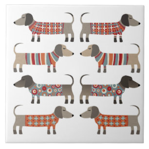 Carreau Chien de saucisse Dachshund
