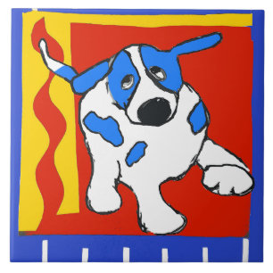 Carreau Chien, Hollandais Delft Look