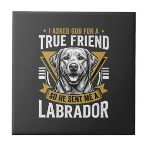 Carreau Chien Labrador véritable ami