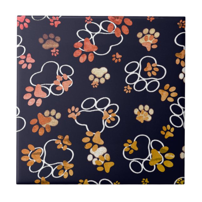 Carreau Chien Patrouilles Éclairage Brown Noir (Devant)