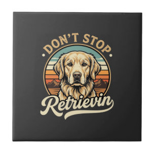 Carreau Chien Retriever doré Ne cesse pas de récupérer
