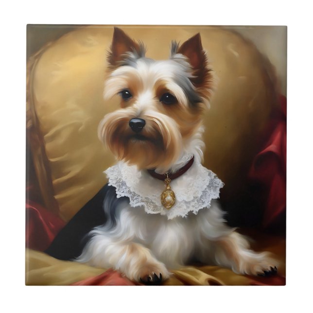 Carreau Chien Yorkshire Terrier Beauté (Devant)