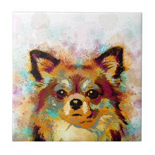 Carreau Chihuahua Chien 141 multicolore