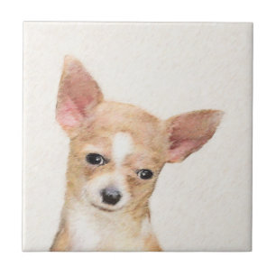 Carreau Chihuahua Peinture - Cute Original Chien Art