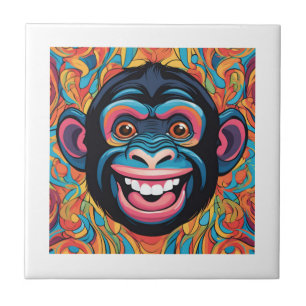 Carreau Chimpanzé fou mignon