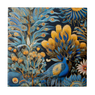 Carreau Chinoiserie Oiseaux Exotiques Motif Botanique (8)