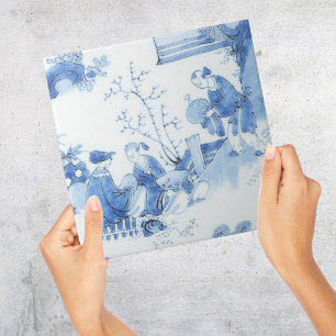 Carreau Chinoiserie Repro Delft Tile Bleue
