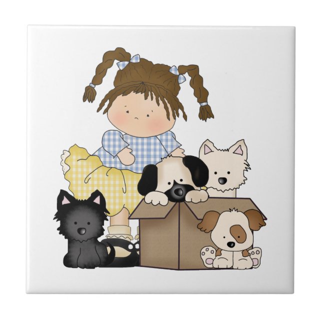 Carreau Chiots d'amour (Devant)