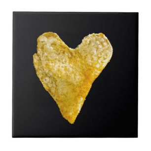 Carreau Chip de pommes de terre en forme de coeur