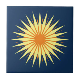 Carreau Choisissez vos propres couleurs - Retro Starburst 