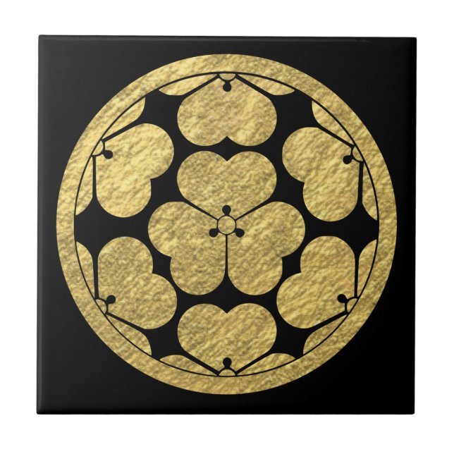 Carreau Chosokabe Mon clan samouraï japonais (Devant)