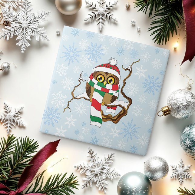 Carreau Chouette de Noël (Créateur téléchargé)