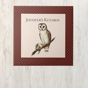 Carreau Chouette vintage 2 avec Pois Brown et crème