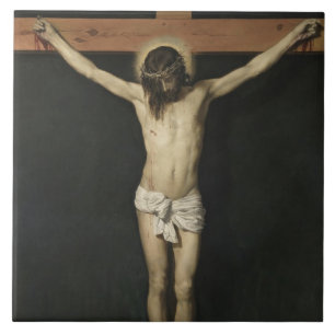 Carreau Christ crucifié sur la Croix (foi) (Vélasquez)