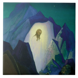 Carreau «Christ dans le désert» de Nicholas Roerich