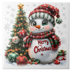 Carreau Christmas Snowman