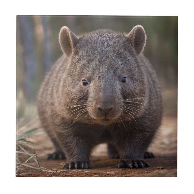 Carreau "Chubby Charm : L'adorable Wombat Australien" (Devant)