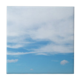 Carreau Ciel Bleu Joli Jour d'été Nuages Blancs
