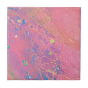 Carreau Ciel sur Vénus Coral Rose Galaxy Acrylique Pour