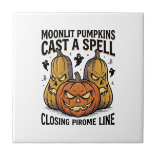 Carreau Citation de citrouille d'Halloween Jack O Lantern