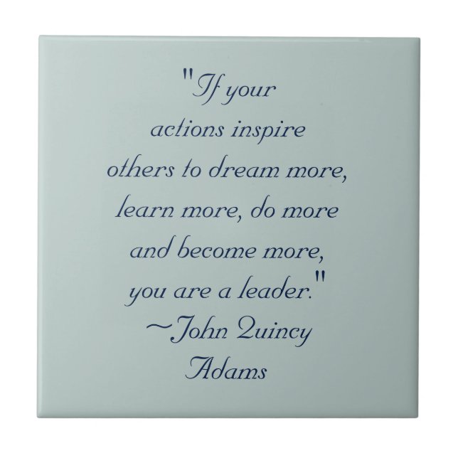 Carreau Citation de John Quincy Adams sur le leadership (Devant)