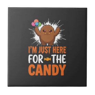 Carreau Citation de Monstre de Bonbons d'Halloween Design