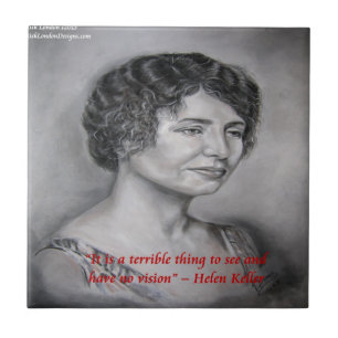 Carreau Citation de sagesse de vision d'Helen Keller