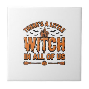 Carreau Citation de sorcière d'Halloween Design vectoriel