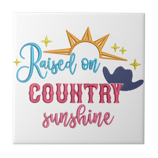 Carreau Citation de Western Cowboy sur Country Sunshine (Devant)