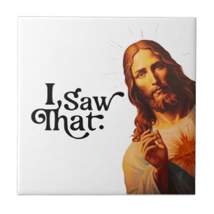 Carreau Citation drôle Jésus mème J'ai vu ce chrétien