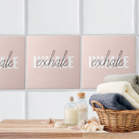 Citation moderne Pastel Pink Inhale Exhale