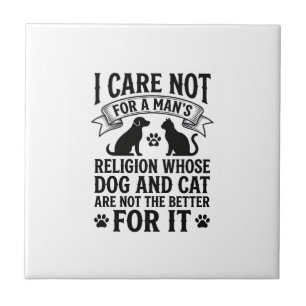 Carreau Citation Religion Chien Chat Vintage Design Amoure