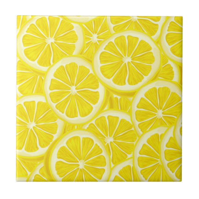 Carreau Citron Slices Design Carrelage céramique (Devant)