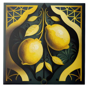 Carreau Citrons Art déco