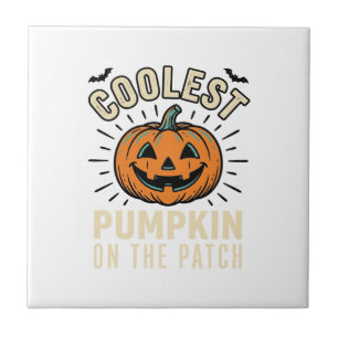 Carreau Citrouille d'Halloween la plus cool du jardin Vint