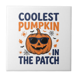 Carreau Citrouille la plus cool du patch Halloween Shirt_1