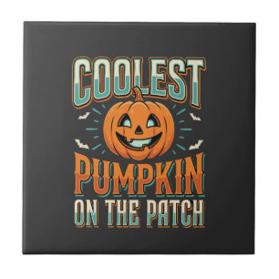 Carreau Citrouille la plus cool sur le patch Design Hallow