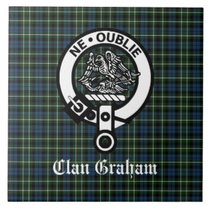Carreau Clan Graham Montrose Tartan & Crest