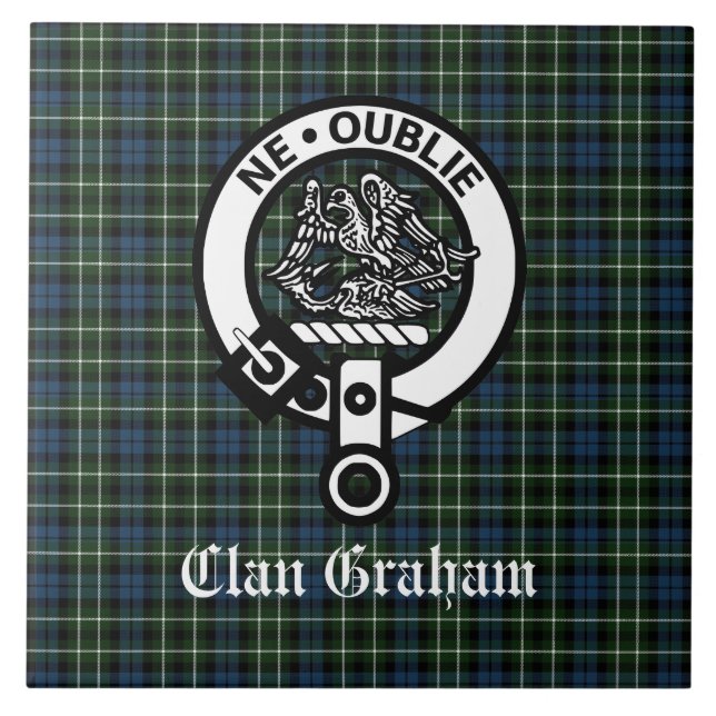 Carreau Clan Graham Montrose Tartan & Crest (Devant)