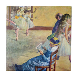 Carreau Classe de ballet, salle de danse par Edgar Degas