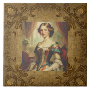Carreau Classique, Princesse et Motif d'or, Style victorie