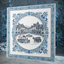 Classique Toile Botanique Bleue Cottagecore França