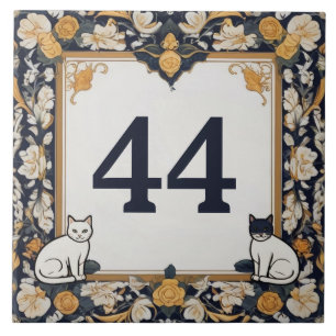 Carreau Classy Chat Custom House Numéro Plaque de signalis