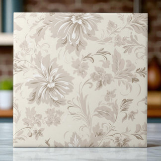 Carreau Classy Simple Floral Soft Beige
