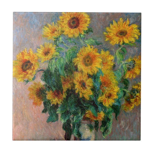 Carreau Claude Monet - Bouquet de tournesols (Devant)