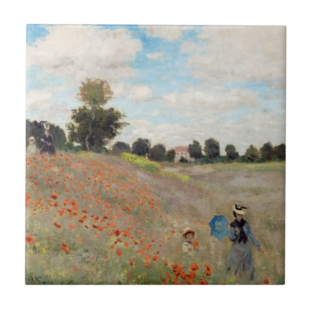 Carreau Claude Monet - Champ de pavot (Devant)