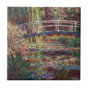 Carreau Claude Monet - Eau Lily étang, Harmonie rose