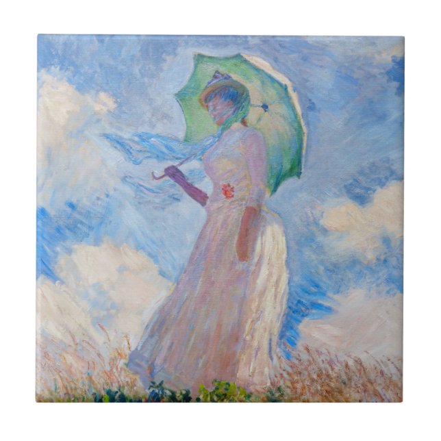 Carreau Claude Monet - Femme avec Parasol face à gauche (Devant)