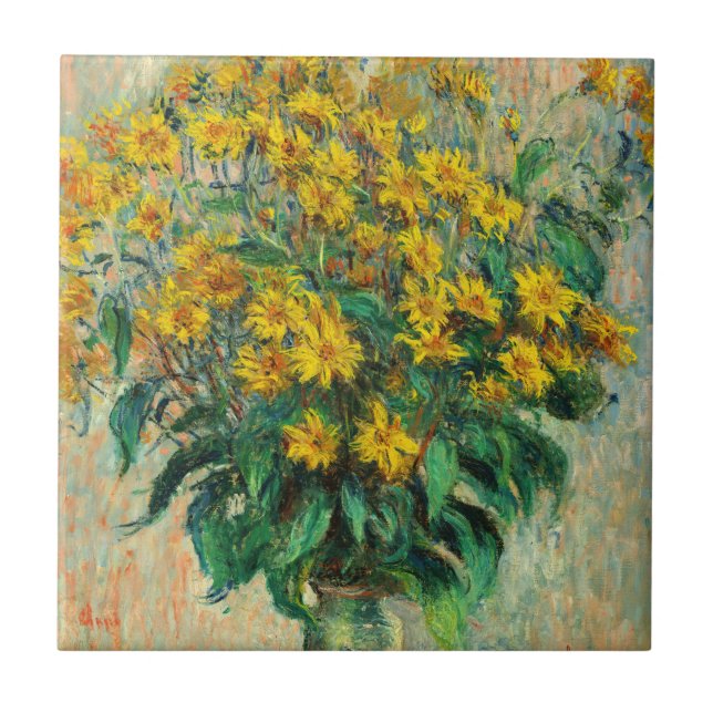 Carreau Claude Monet - Fleurs d'artichauts de Jérusalem (Devant)